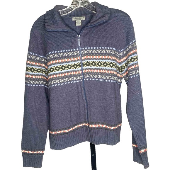 Eddie Bauer Women´s Full Zip Nordic Fair Isle cotton...
